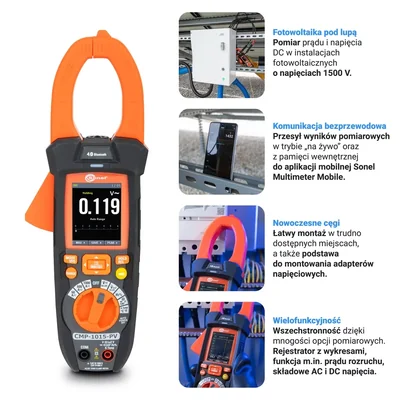 Digitales Stromzangenmessgerät für PV-Anlagen CMP-1015PV