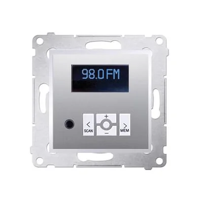 Digitální rádio s displejem (modul) stříbrný (metalický)