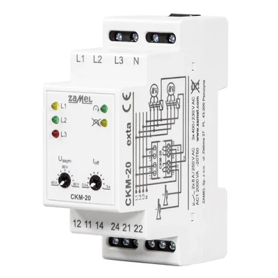 Digitální senzor fázové sekvence True RMS 3x230V 8A