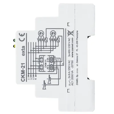 Digitální senzor fázové sekvence True RMS 3x230V 8A