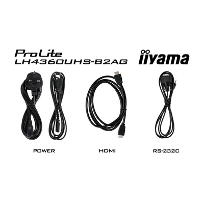 DigitalSignage iiyama LH4360UHS-B2AG schermo 43" ELED VA 4K, 500cd/m2, Android11, iisignage2, 24/7, 3xHDMI