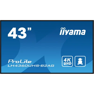 DigitalSignage iiyama LH4360UHS-B2AG screen 43" ELED VA 4K, 500cd/m2, Android11, iisignage2, 24/7, 3xHDMI