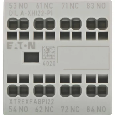 DILA-XHI22-PI Auxiliary contact module, 2NO+2NC, front