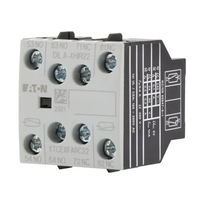 DILA-XHIR22 Front auxiliary contact module, 2NO+2NC, Ith= 16 A, Screw terminals, Fits DILA, DILM7 - DILM38, electronics compatible