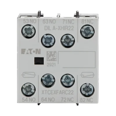 DILA-XHIR22 Front-Hilfskontaktmodul, 2 Schließer + 2 Öffner, Ith = 16 A, Schraubklemmen, passend für DILA, DILM7 - DILM38, Elektronikkompatibel