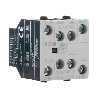 DILA-XHIR22 Front-Hilfskontaktmodul, 2 Schließer + 2 Öffner, Ith = 16 A, Schraubklemmen, passend für DILA, DILM7 - DILM38, Elektronikkompatibel