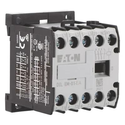 DILEM-01-G-EA (24 V CC) Contattore miniaturizzato, 4 kW/400 V, controllo a 24 V CC