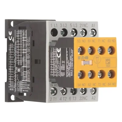 DILMS12-23 (230V 50HZ, 240V 60HZ) Contactor de potencia de seguridad 12A, 3P + 2Z + 3R, control de CA