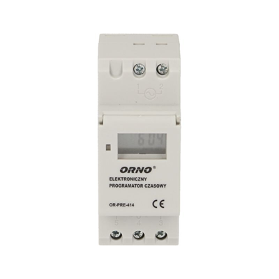 DIN rail electronic timer PRE-414 white