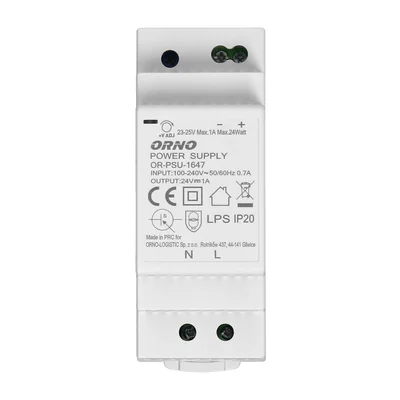DIN-Schienen-Netzteil 24 V DC, 1 A, 24 W, 2 Module breit
