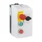 Direktstarter M2P00911230A8 mit Motorschalter, Schütz und Pilztaster in Isoliergehäuse, 6,5 A (≤ 440 V), Schutzart IP65. Schützspule: 230 V AC, 50/60 Hz