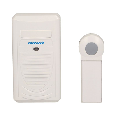 DISCO Wireless doorbell DC, 230V 80dB 100m with learning system, white