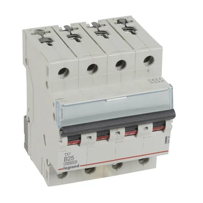 Disjoncteur de surintensité S 314 4P B 25A 10000A série TX3