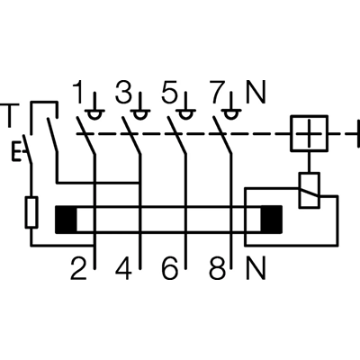 Disjoncteur différentiel différentiel 3P+N 63A/30mA Type A QuickConnect