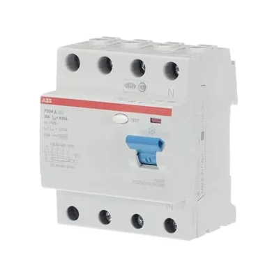 Disjoncteur différentiel F204 A-25/0,03 | 4P | A | 25 A | 30 mA | instantané |