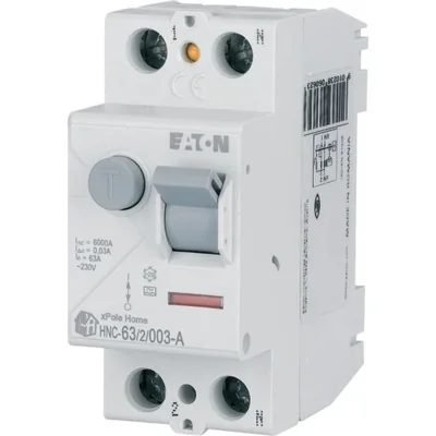 Disjoncteur différentiel HNC-63/2/003-A, 6 kA, In = 63 A, IΔN = 0,03 A, type A, bipolaire. Série HNC