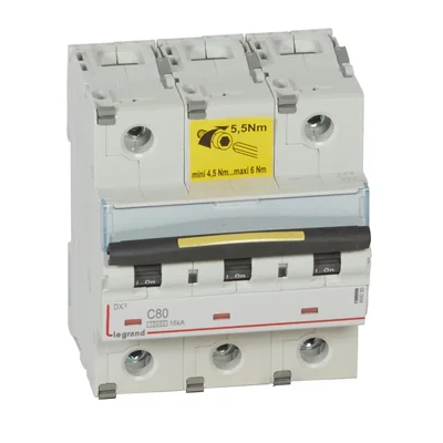 Disjoncteur DX3 3P C80 10000A/16KA