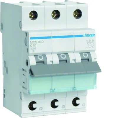 Disjoncteur MCB 6kA 3P C 40A QuickConnect