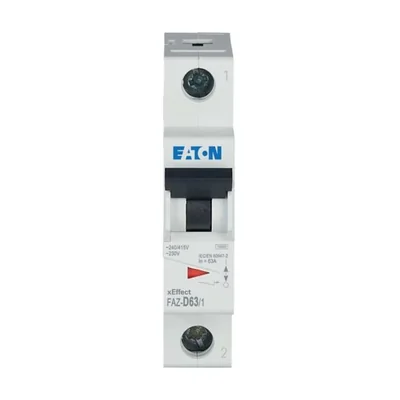 Disjoncteur miniature type D 1 pôle, 63A, D-Char