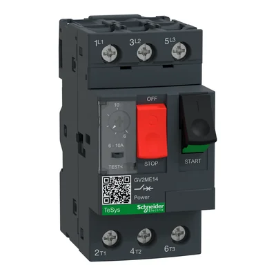 Disjoncteur moteur GV2ME avec bouton poussoir 6-10A PL