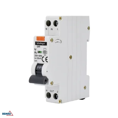 Disjoncteur RCBO 1P B 16A 30mA type AC Schelinger