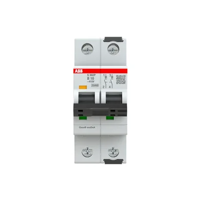 Disjoncteur S302P-B10 | 2P | caractère B | 10 A | 25 kA | CA |