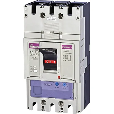 Disjoncteur triphasé EB2 400/3L 400A, 25 kA, déclenchement par TM