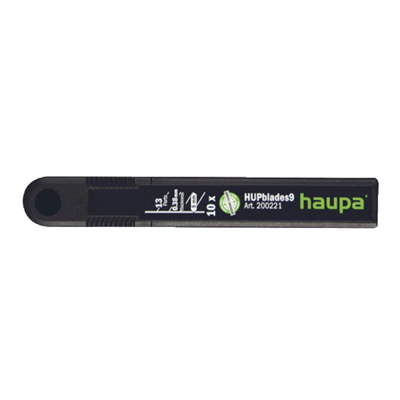 Dispensador de cuchillas HUPblades9, longitud 80 mm, 10 cuchillas, negro