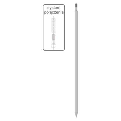 Dispersore pieghevole, base fi 18 L = 1300 mm, zincato a caldo