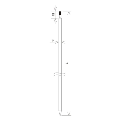 Dispersore pieghevole, base fi 20 L = 1500 mm, zincato a caldo