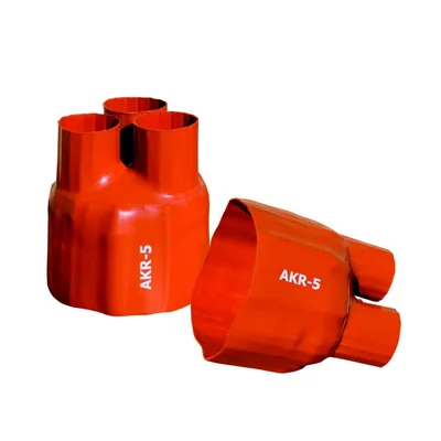 Dispositivo termorretráctil de tres dedos para media tensión hasta 36 kV, color rojo AKR 5