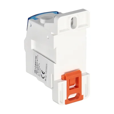 Distribution block 160A, input terminal 1x16 and 1x70mm2, output terminals 6x16mm2, convenient mounting on a DIN rail
