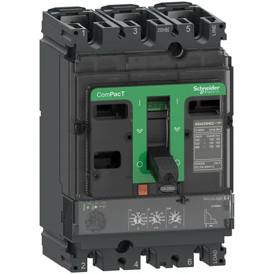 Disyuntor, ComPacT NSX, NSX100B, Mic2.2, 100A, 3P, 25kA