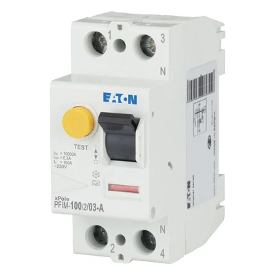 Disyuntor de corriente residual 100A, 2 polos, 30mA, A PFIM-100/2/03-A