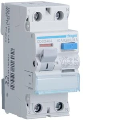 Disyuntor de corriente residual 2P 40A 30mA