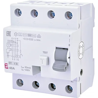 Disyuntor diferencial EFI-4 B+ 40/0.03 Tipo B+