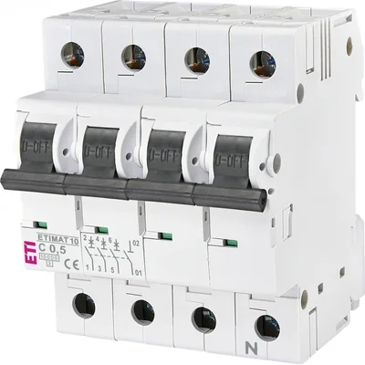Disyuntor ETIMAT 10 3p+N C0.5