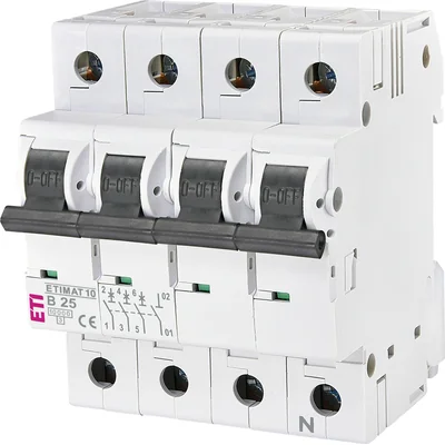 Disyuntor ETIMAT10 3P+N 10kA B 25A