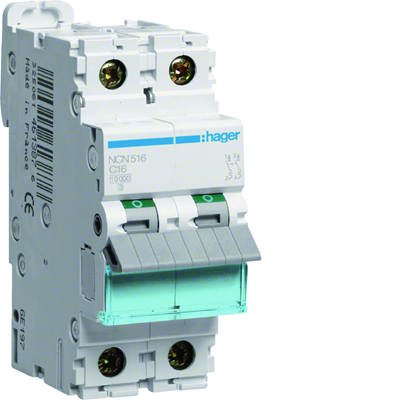 Disyuntor MCB 10kA 1+N 16A característica C
