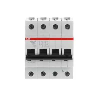 Disyuntor S203-C20NA | 3P+N | Carácter C | 20A | 6kA | CA |