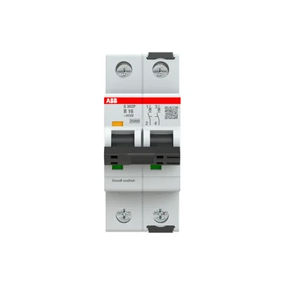 Disyuntor S302P-B16 | 2P | carácter B | 16A | 25kA | CA |