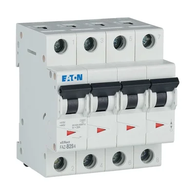 Disyuntor, serie 15kA (4 polos), FAZ-B25/4