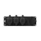 Divisor a prueba de salpicaduras y resistente a impactos, IP44, 3x2P+Z, 16A, 230V CA, caucho, ignífugo.