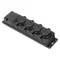 Divisor a prueba de salpicaduras y resistente a impactos, IP44, 4x2P+Z, 16A, 230V CA, caucho, ignífugo.