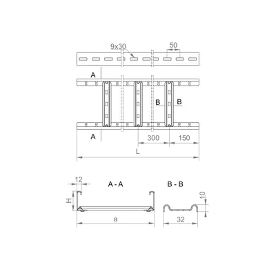 DKD400H60/3 N Ladder sheet thickness - 1.20 mm