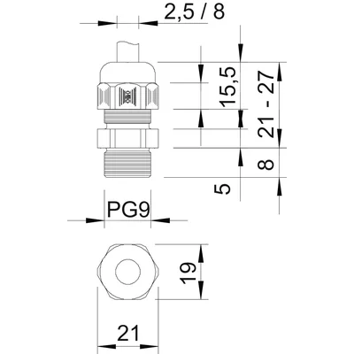 Dławiki OBO V-TEC PG9 LGR,