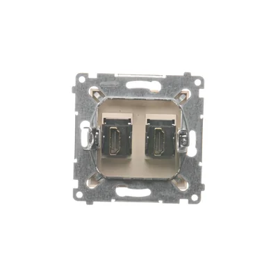 Doble toma HDMI (módulo) crema