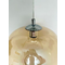 DOGATO Hanging lamp E27 IP20 230V silver with amber shade