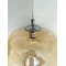 DOGATO Hanging lamp E27 IP20 230V silver with amber shade