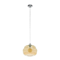 DOGATO Hanging lamp E27 IP20 230V silver with amber shade